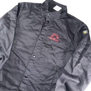 Steiner Jacket Mens Large Black FR Pro-Series Canvas Workwear Welding Snap Front